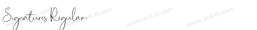 Signatures Regular字体转换